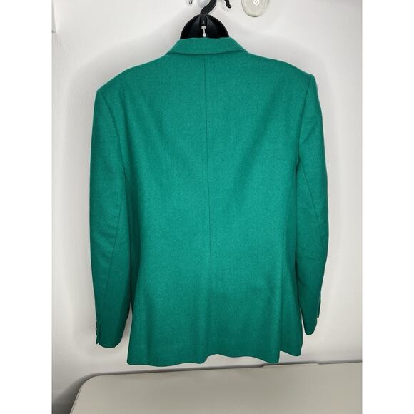Vintage Pendleton Blazer Women Green Wool Jacket Suit Size 16 Petite - Picture 3 of 11